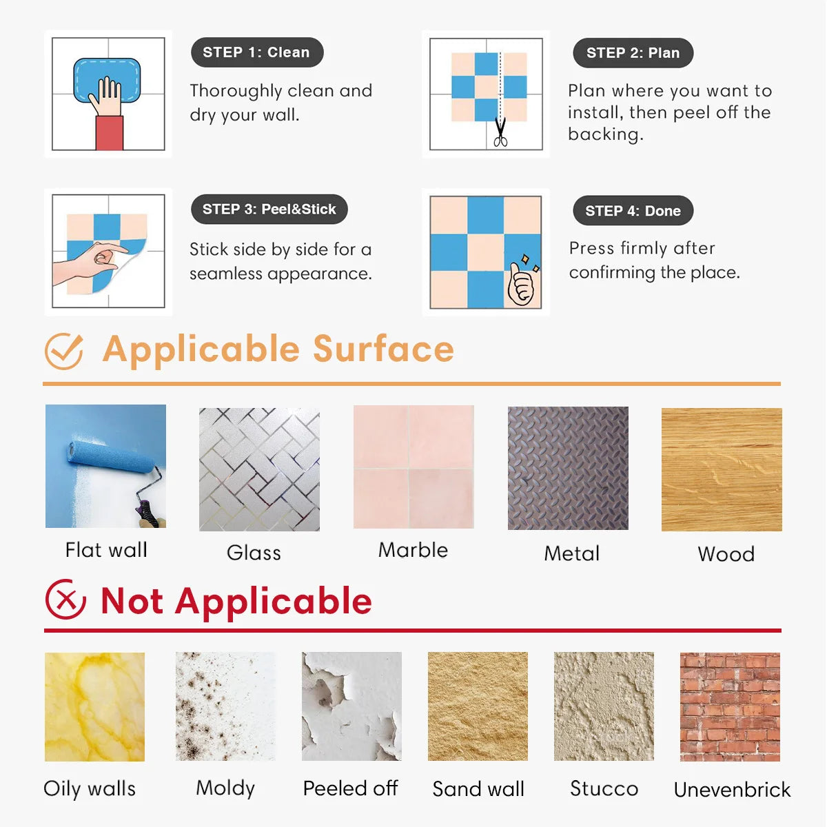 COMSTICKC CN 3D PVC Faux Stone Waterproof Wall Panels
