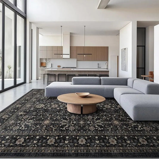 Non Slip Machine Washable Rug Ultra Soft For Living Room
