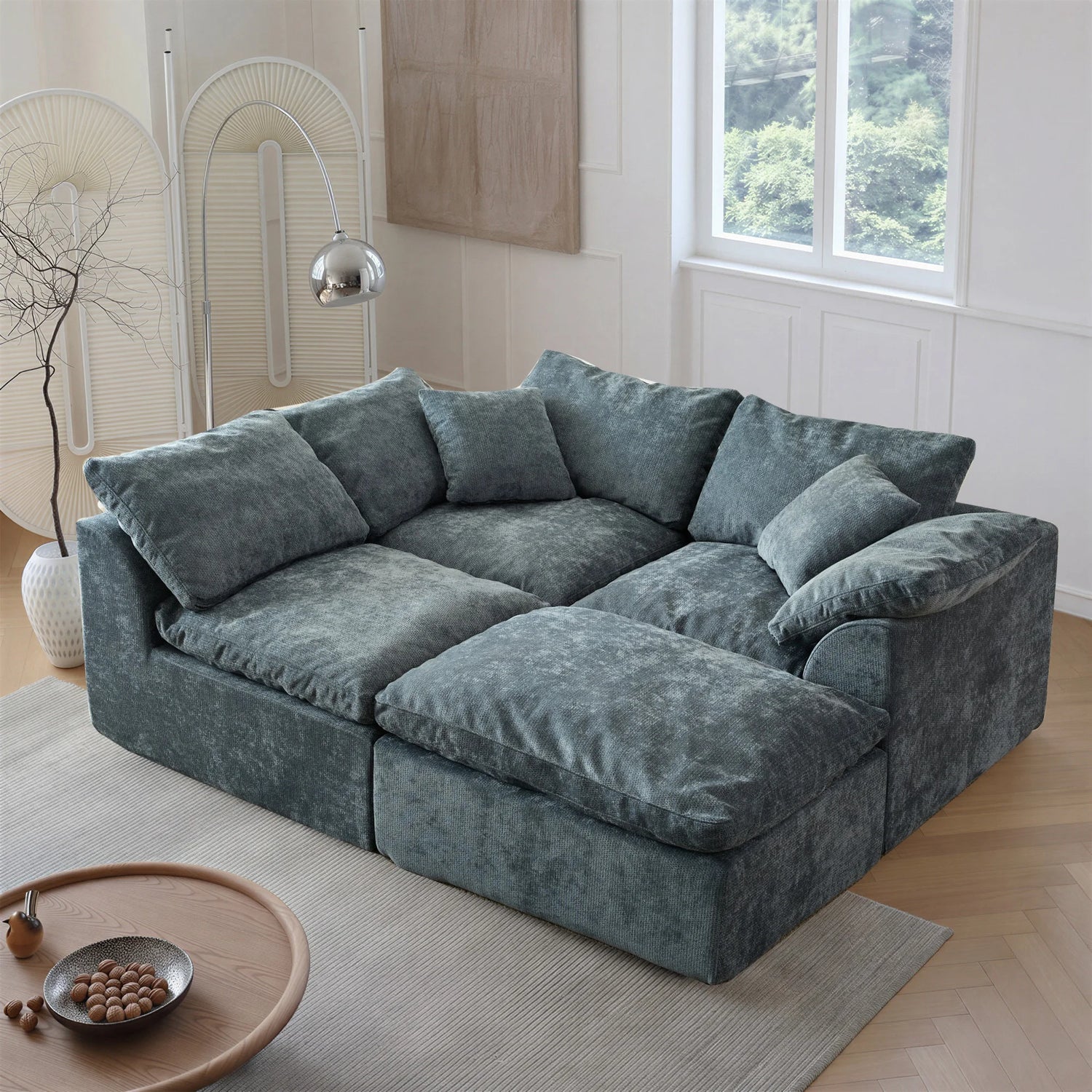 Yeflixvrau Modern Modular Sectional Sofa With Removable Cushions