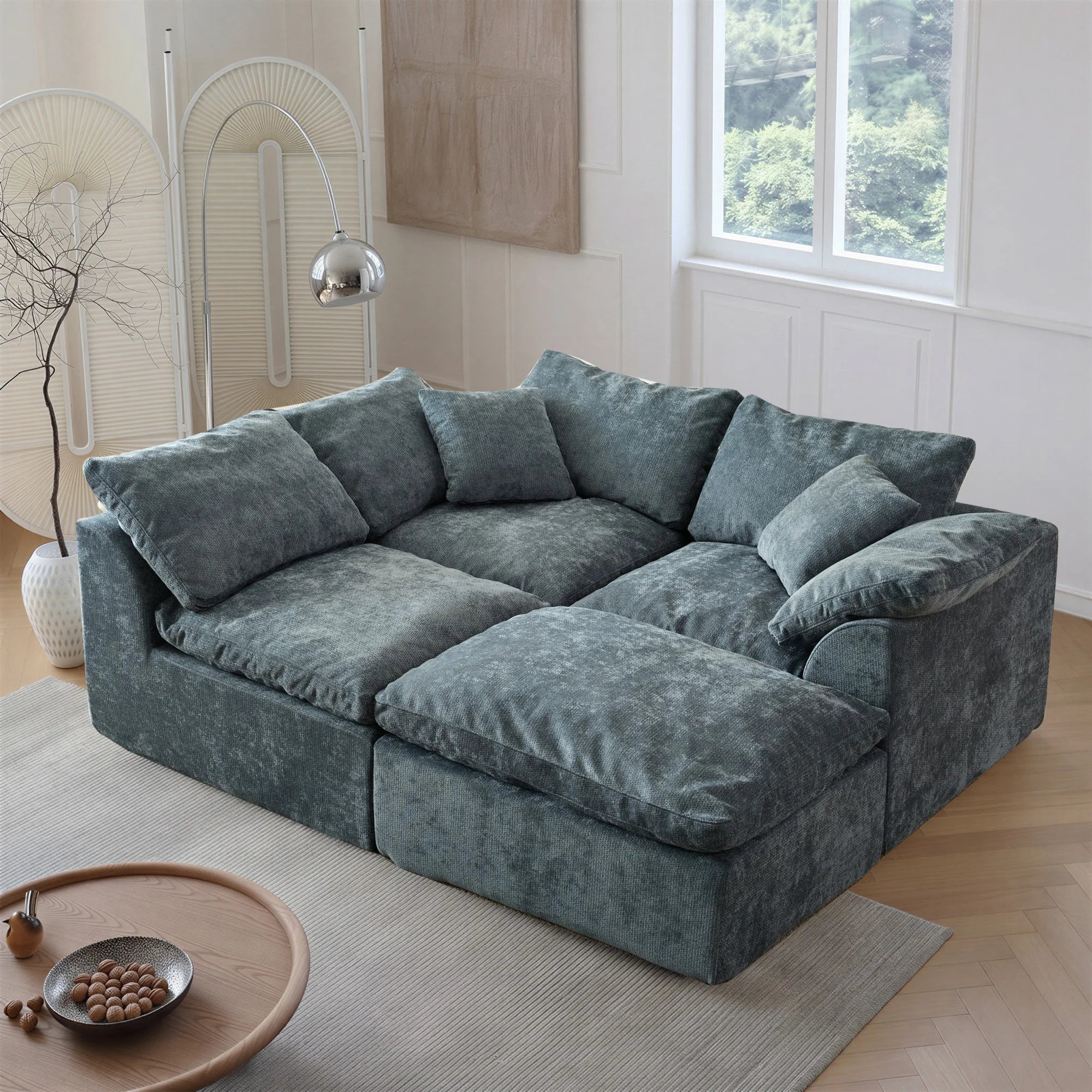 Yeflixvrau Modern Modular Sectional Sofa With Removable Cushions