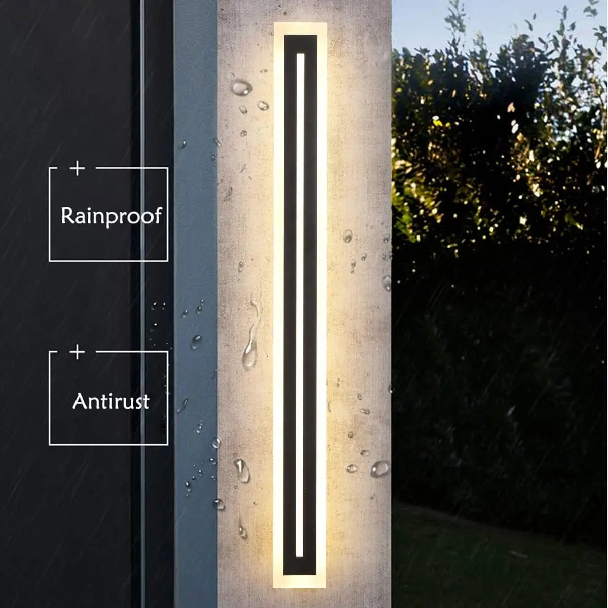 Outdoor Modern LED Wall Sconce IP67 Frosted Acrylic