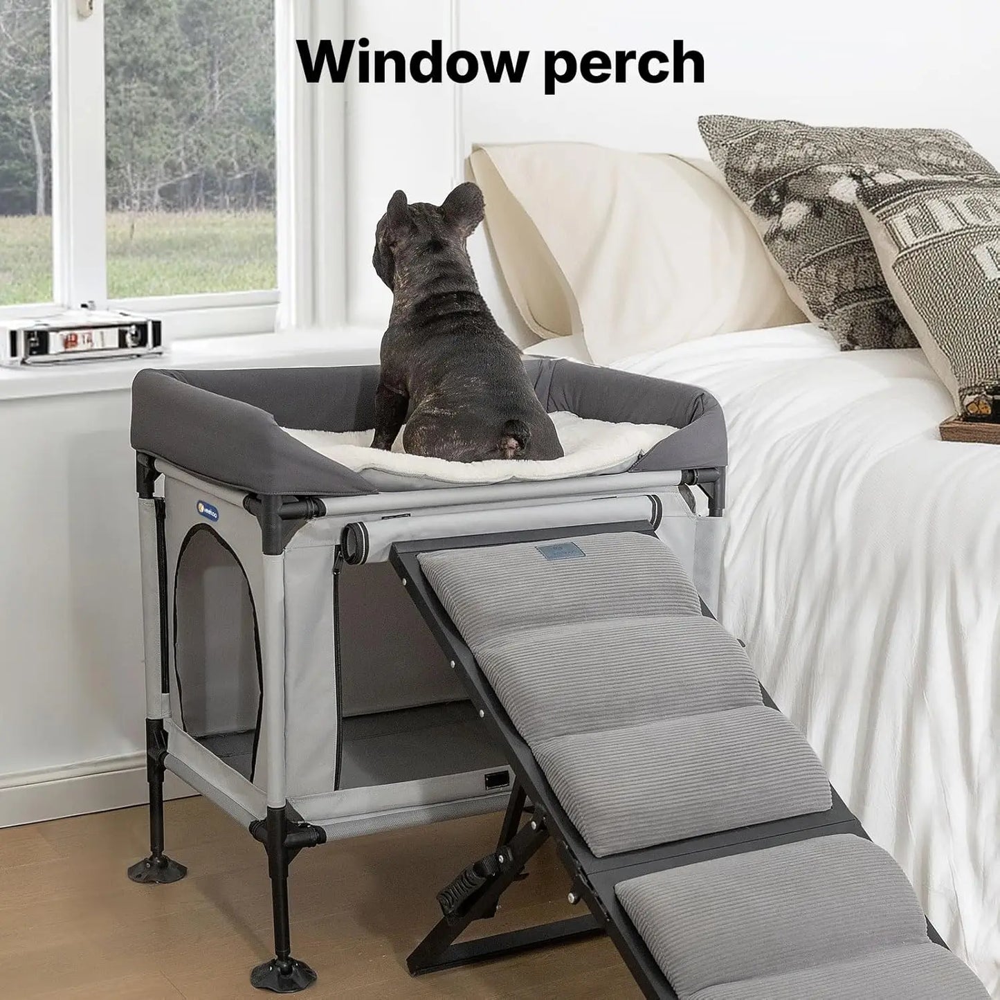 Elevated Pet Bunk Bed For Dogs And Cats Window Perch
