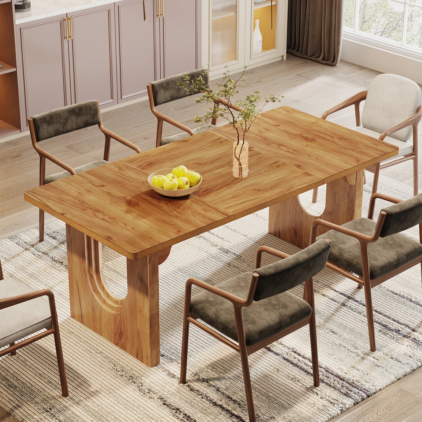 Tribesigns Modern Dining Table for Large Gatherings