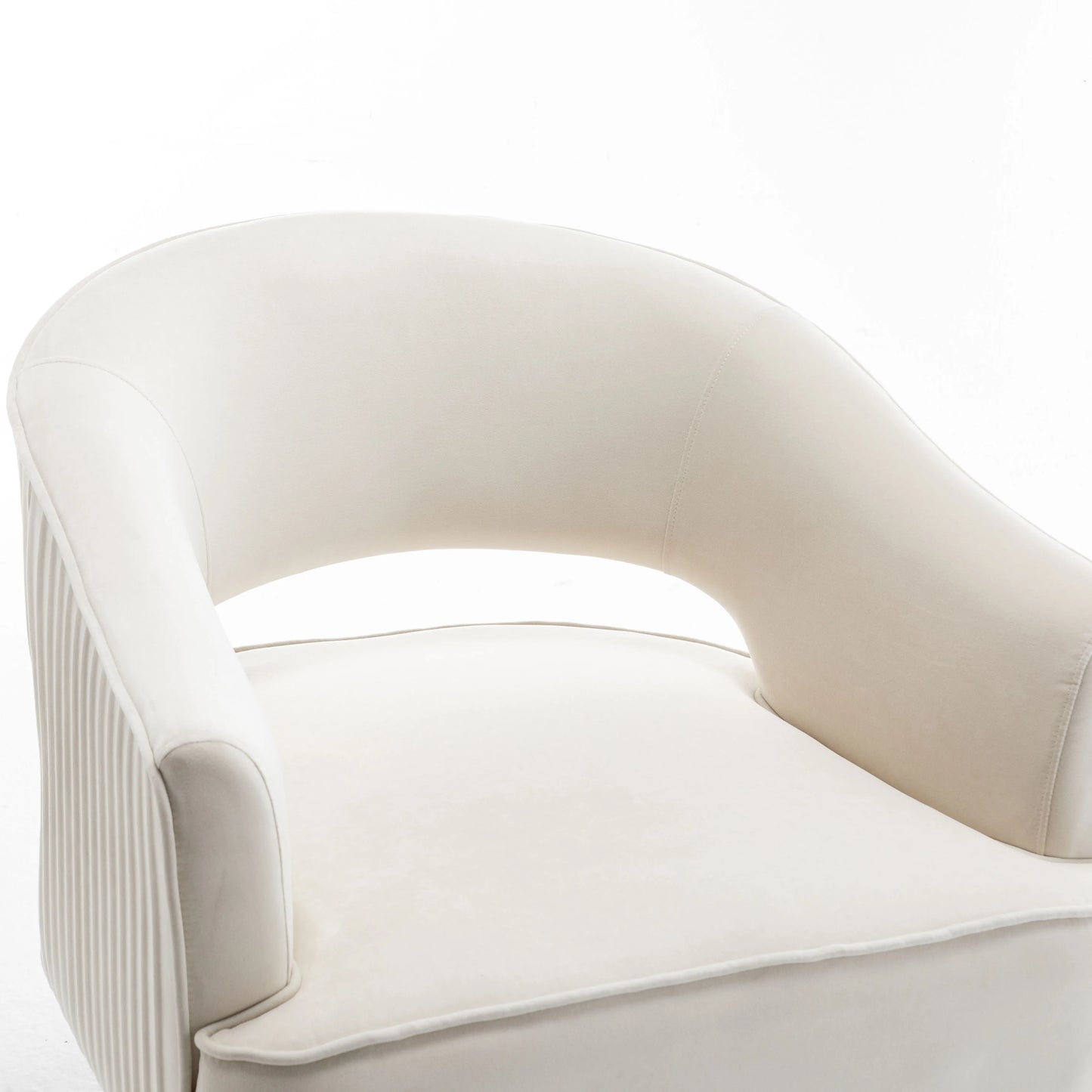 Seyner Modern Velvet Swivel Arm Chair For Living Room