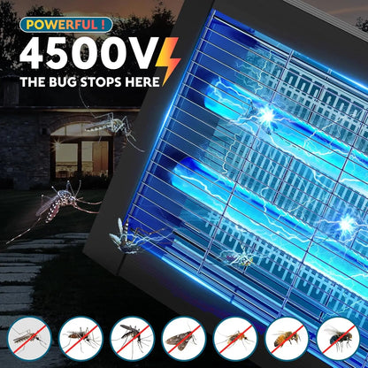 Waterproof Solar Electric Bug Zapper With Outdoor Light Sensor