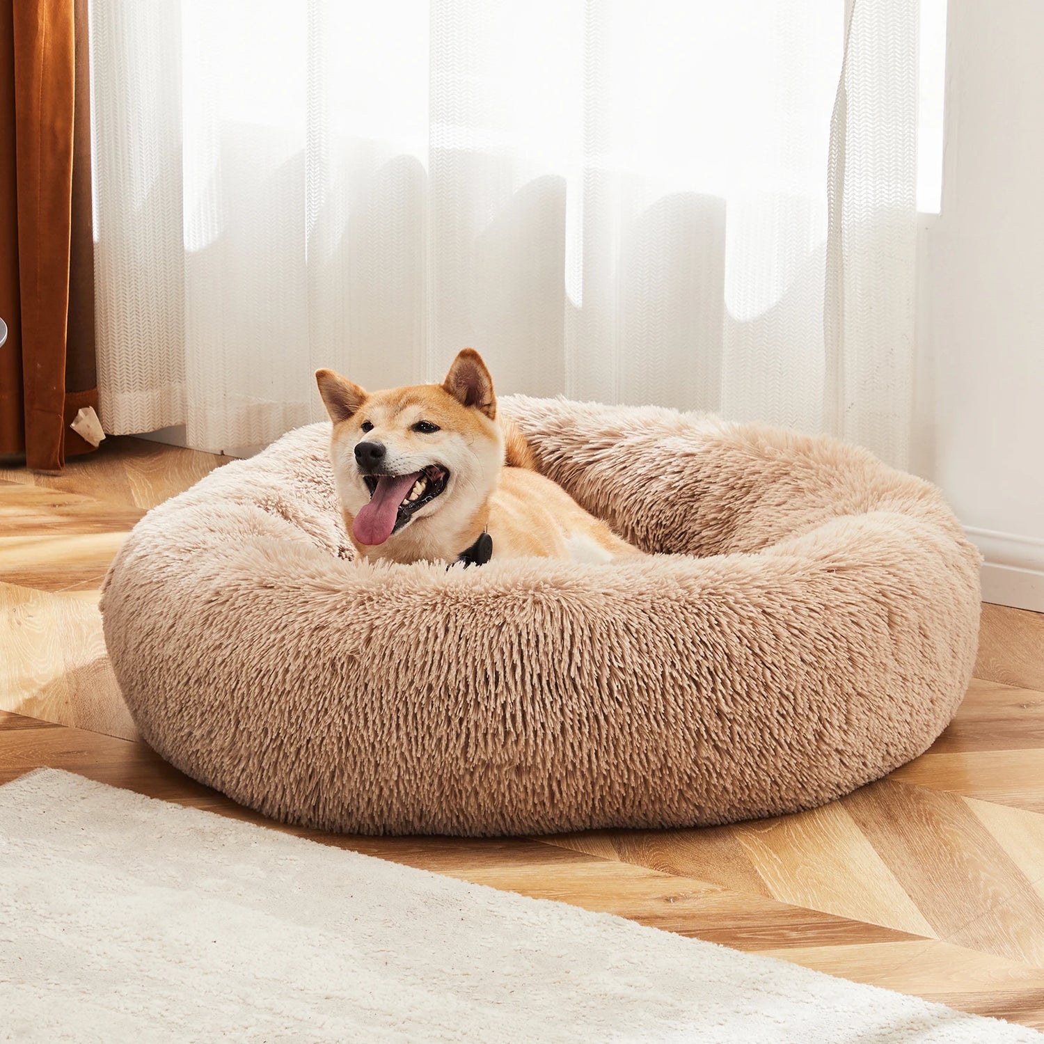 JHK Calming Dog Bed For Medium To Large Dogs Plush