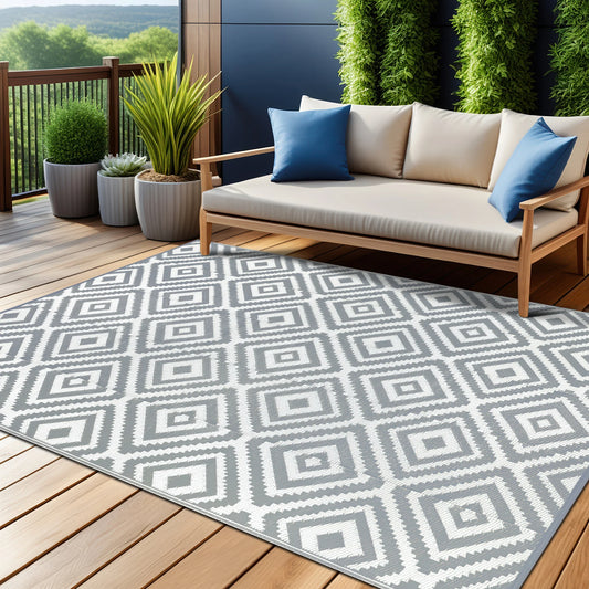 Outdoor Plastic Straw Rugs Waterproof Reversible RV Mat Patio Carpets