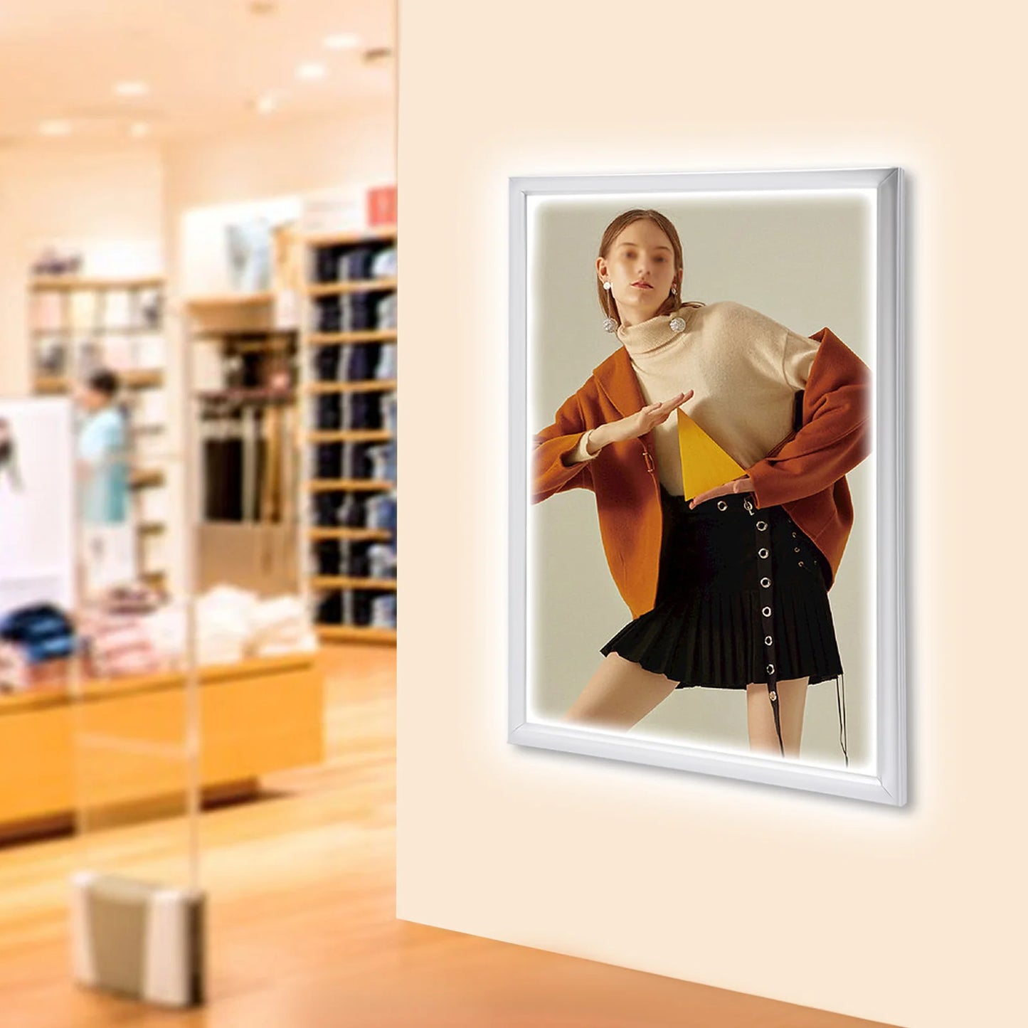 LED Light Box Backlit Poster Frame Advertising Display