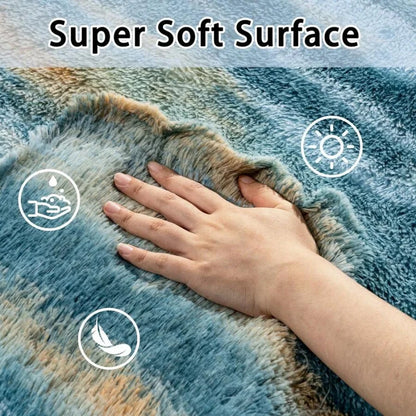 Modern Soft Shag Rug For Bedroom And Living Room With Plush Carpet