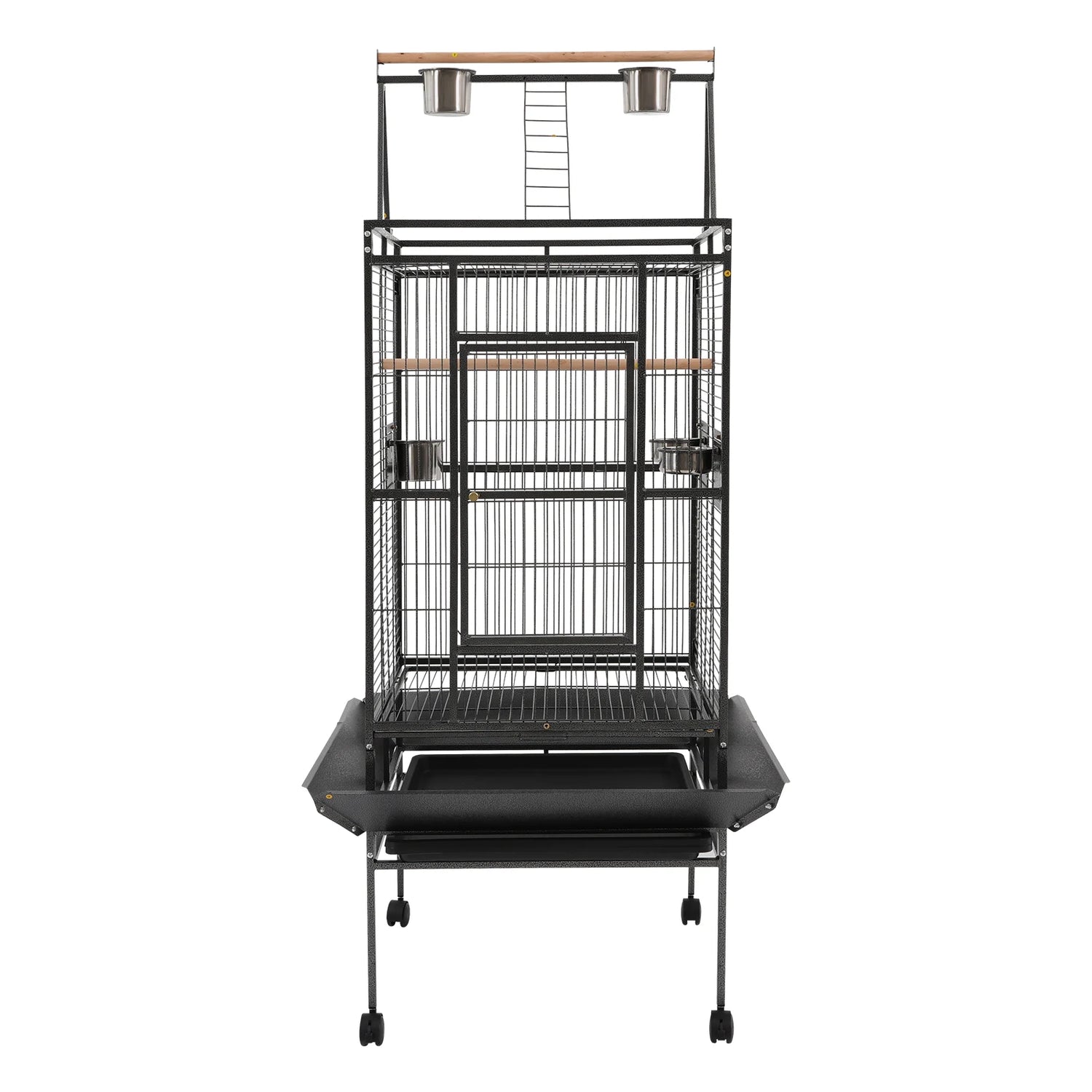 Parrot Cage With Lockable Wheels Rolling Aviary For Medium Parrots