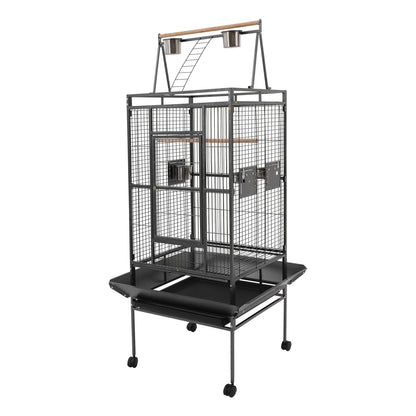 Parrot Cage With Lockable Wheels Rolling Aviary For Medium Parrots