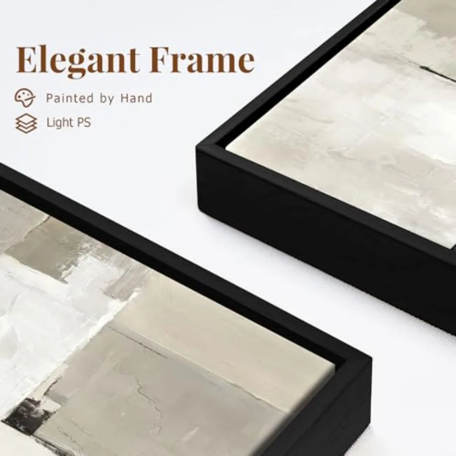 Modern Abstract Wall Art Set of 2 Framed Prints Decor
