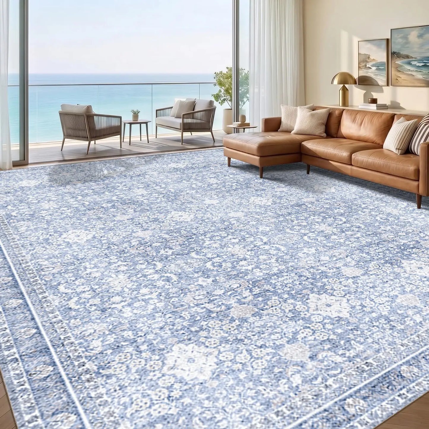 Ultra Soft Washable Area Rugs Non Slip Backing Stain Resistant