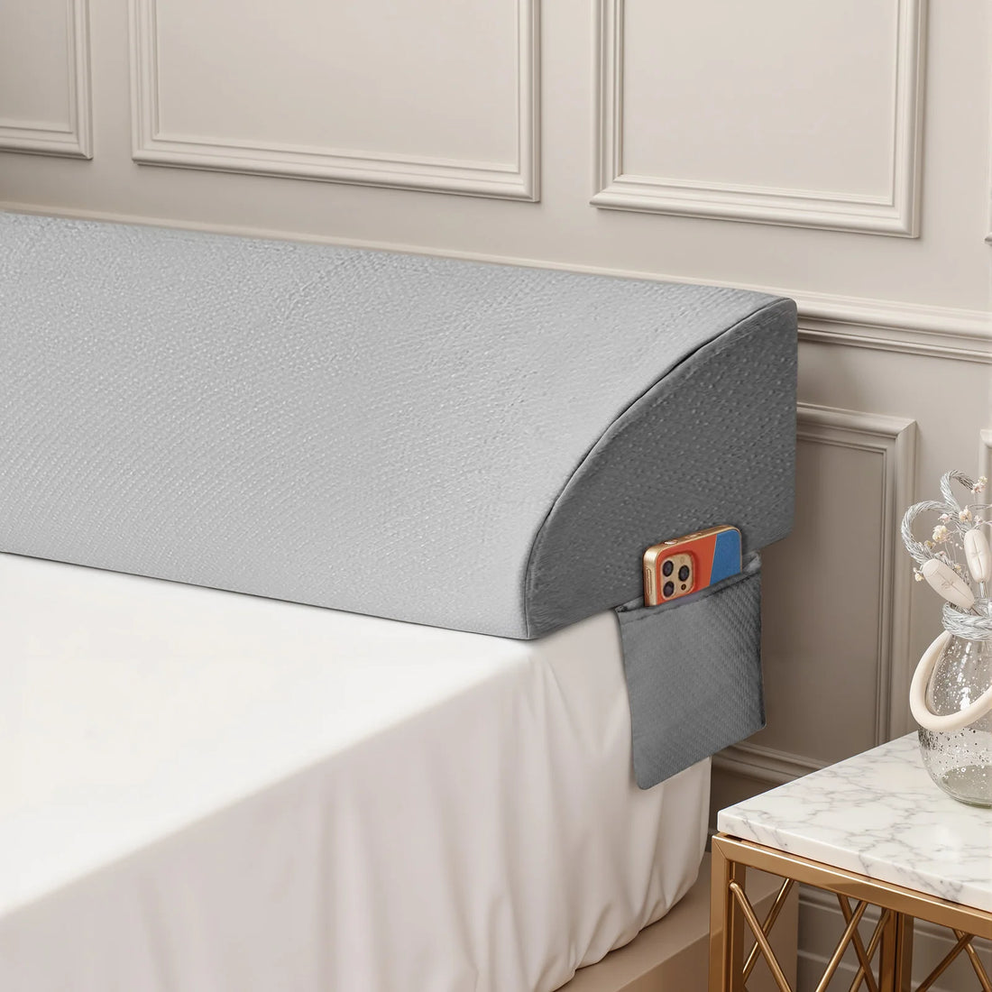 JHK Ergonomic Memory Foam Wedge Pillow With Cooling Cover