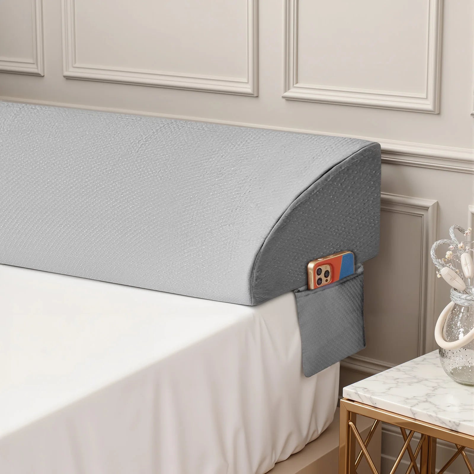 JHK Ergonomic Memory Foam Wedge Pillow With Cooling Cover