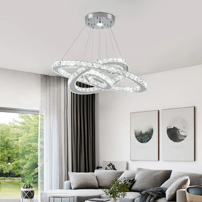 GreeLustr Luxury Crystal Pendant Light Dimmable Chandelier