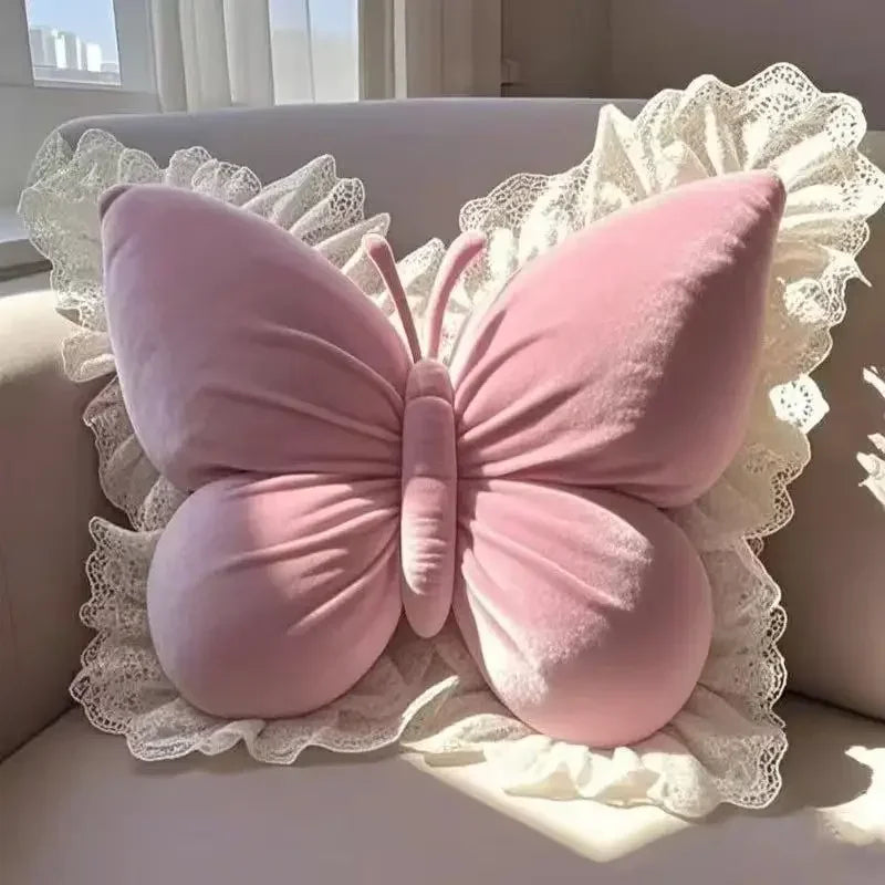 Princess Butterfly Office Pillow Cushion For Home And Travel
