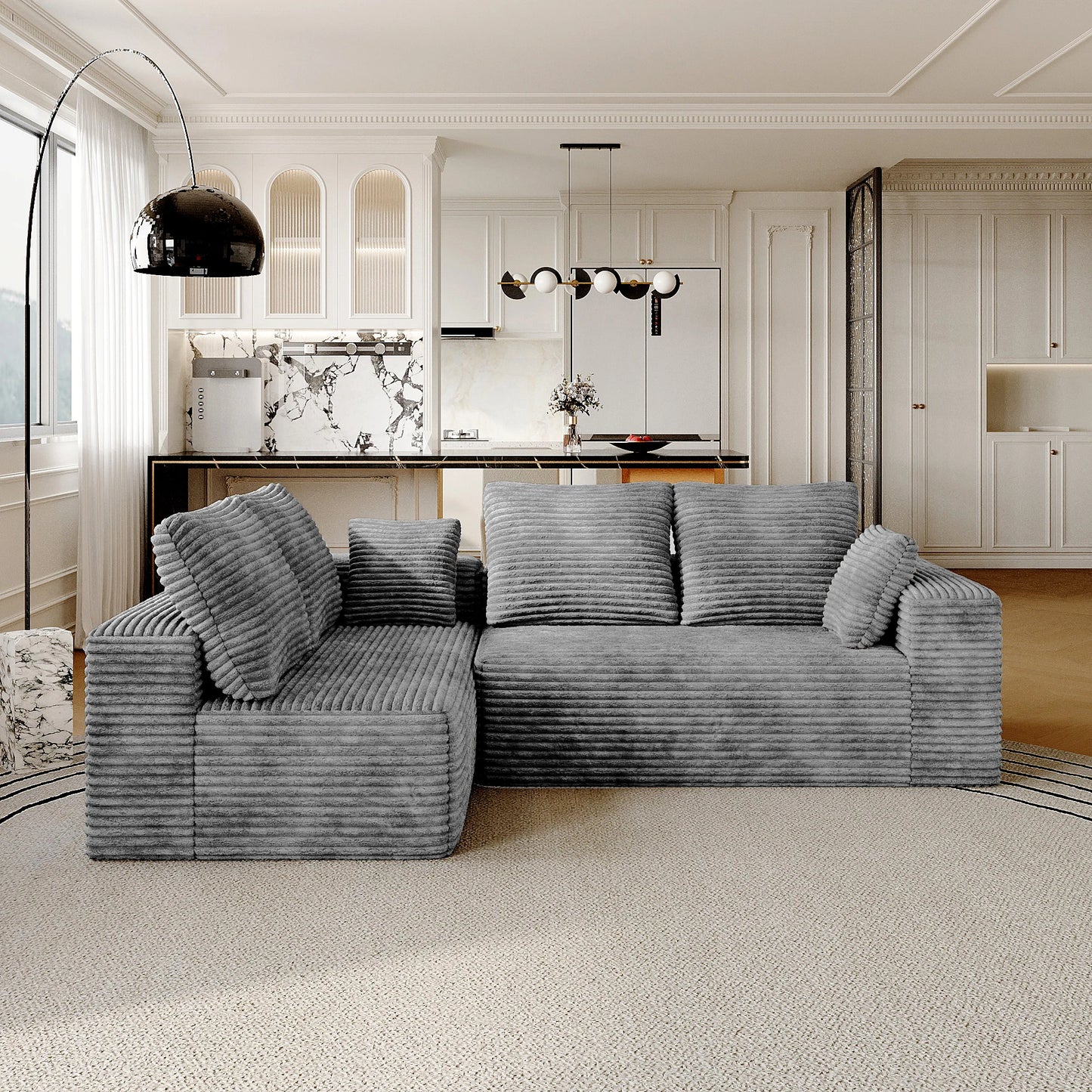 Sdorens L Shaped Cloud Sectional Sofa Modern Modular Couch