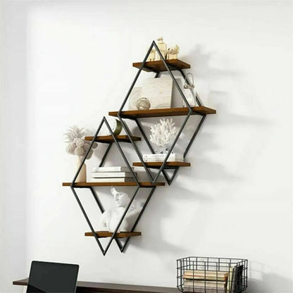 Rustic Wood Wall Mounted Floating Shelves for Kitchen Display