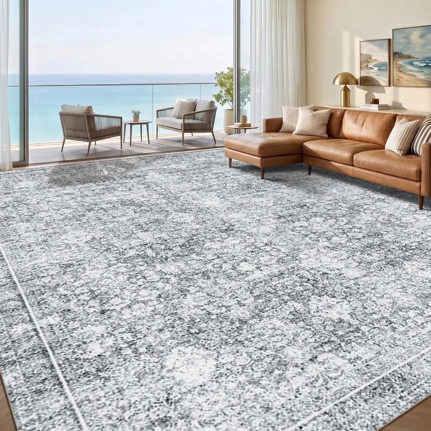 Ultra Soft Washable Area Rugs Non Slip Backing Stain Resistant