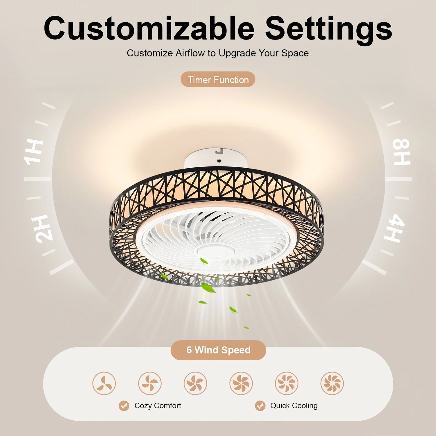 Modern Ceiling Fan Light With Remote Control For Living Spaces
