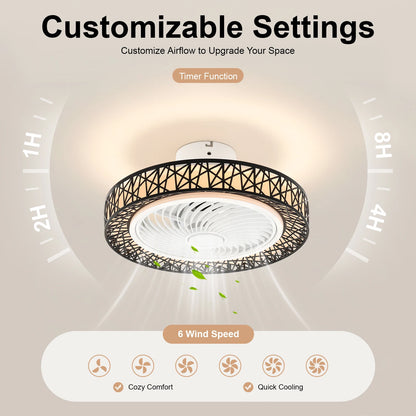Modern Ceiling Fan Light With Remote Control For Living Spaces