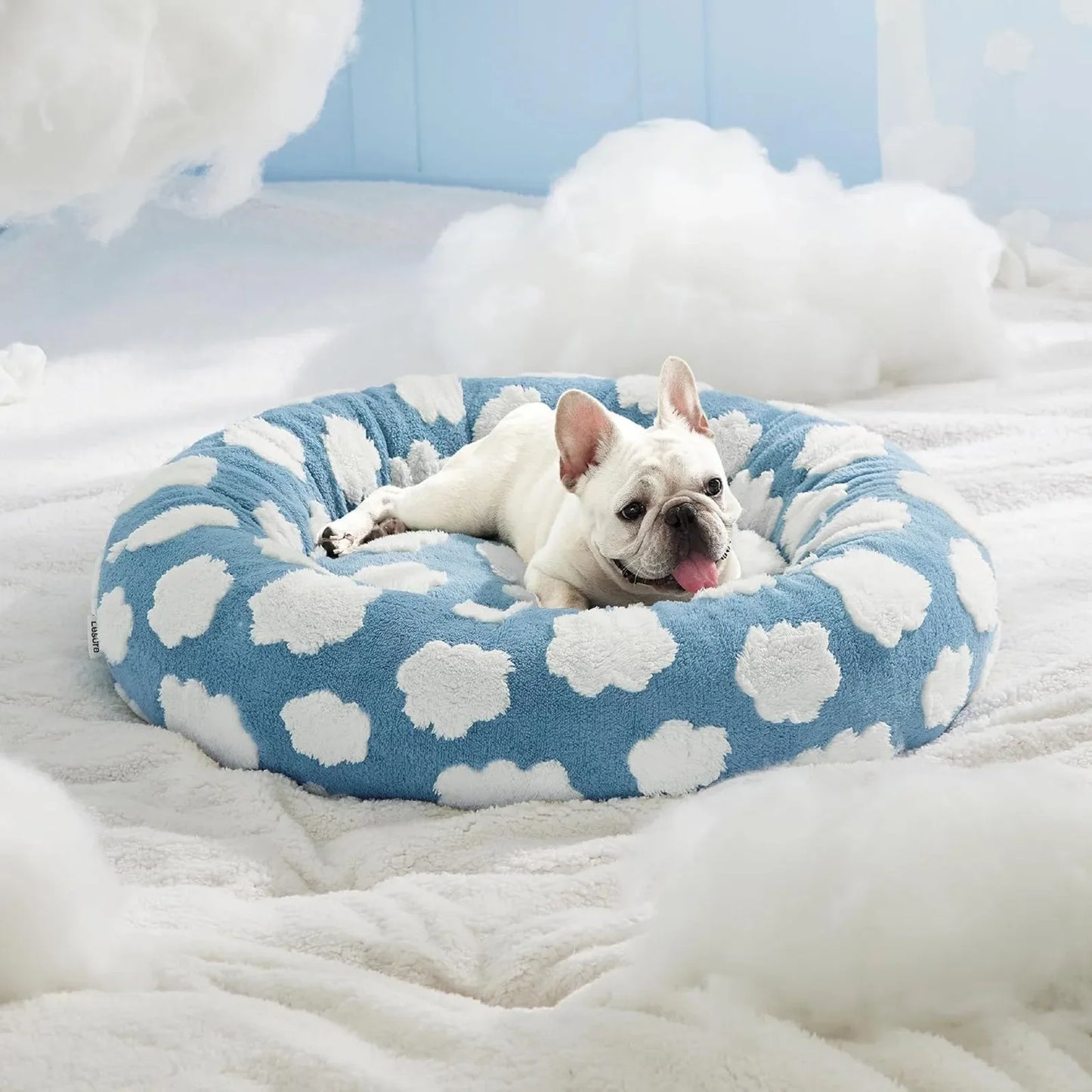 Sky Clouds Dog Kennel Bed Washable Orthopedic Cozy Sofa
