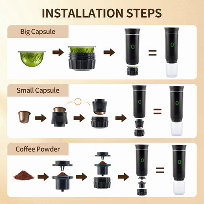obecilc Wireless Portable Espresso Coffee Maker for Car and Home