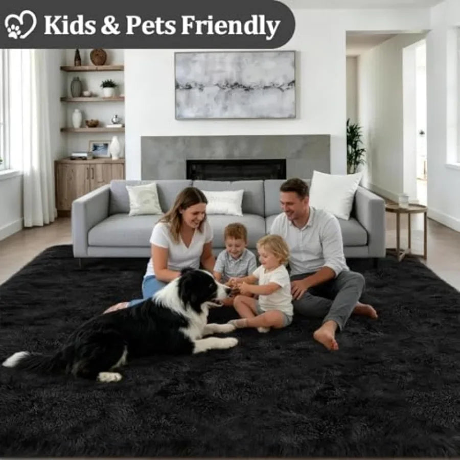 Fluffy Ultra Soft Shag Area Rug Non Slip Polyester Kilim