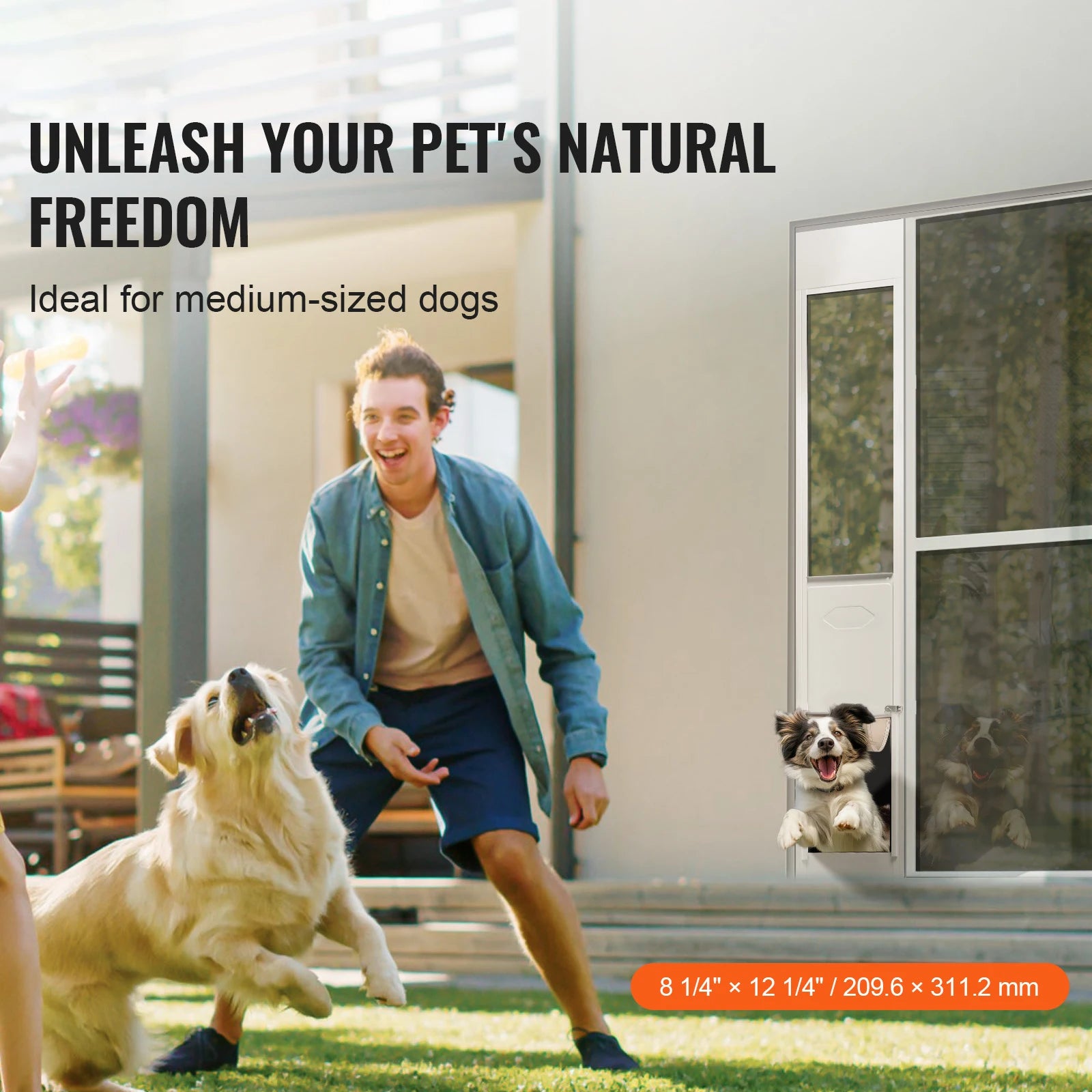Dog Door For Sliding Glass Doors With Adjustable Height