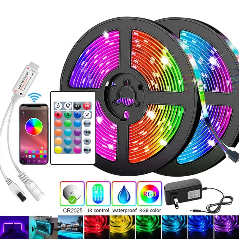 GOOLOOK 30LED RGB LED Strip Light With Bluetooth Controller