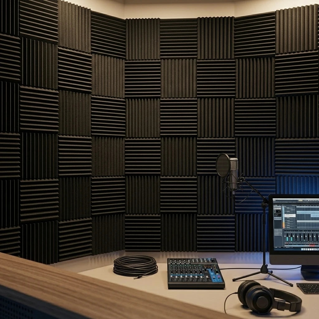 52 Pack Acoustic Foam Panels for Home Recording Studio