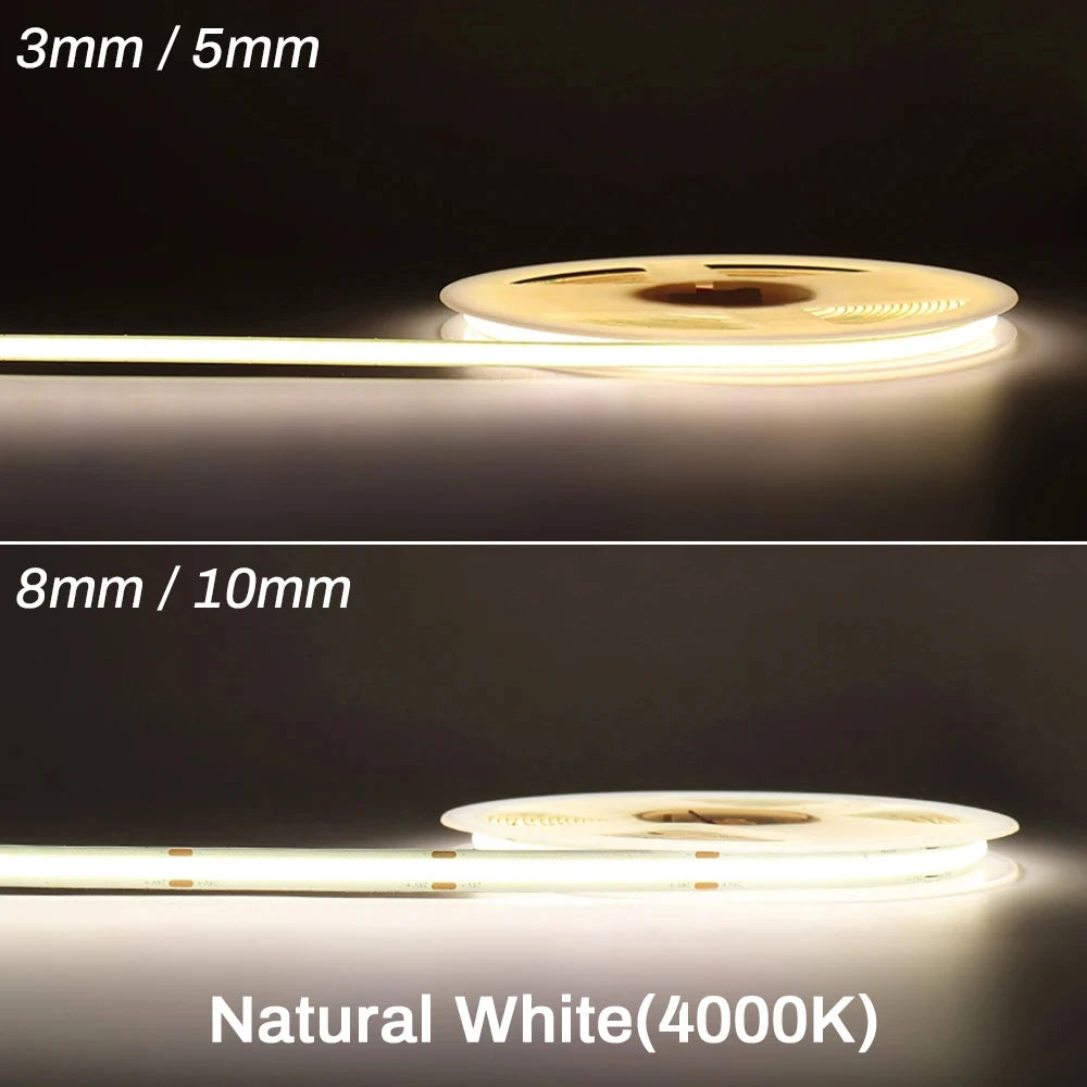 Cooleeon COB LED Strip 12V Dimmable Tape Lighting