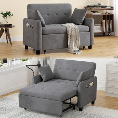 Someet Convertible Sleeper Chair Bed With USB Port