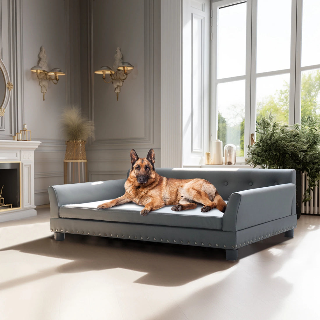 BINGOPAW Durable Elevated Rectangle Dog Bed For Pets