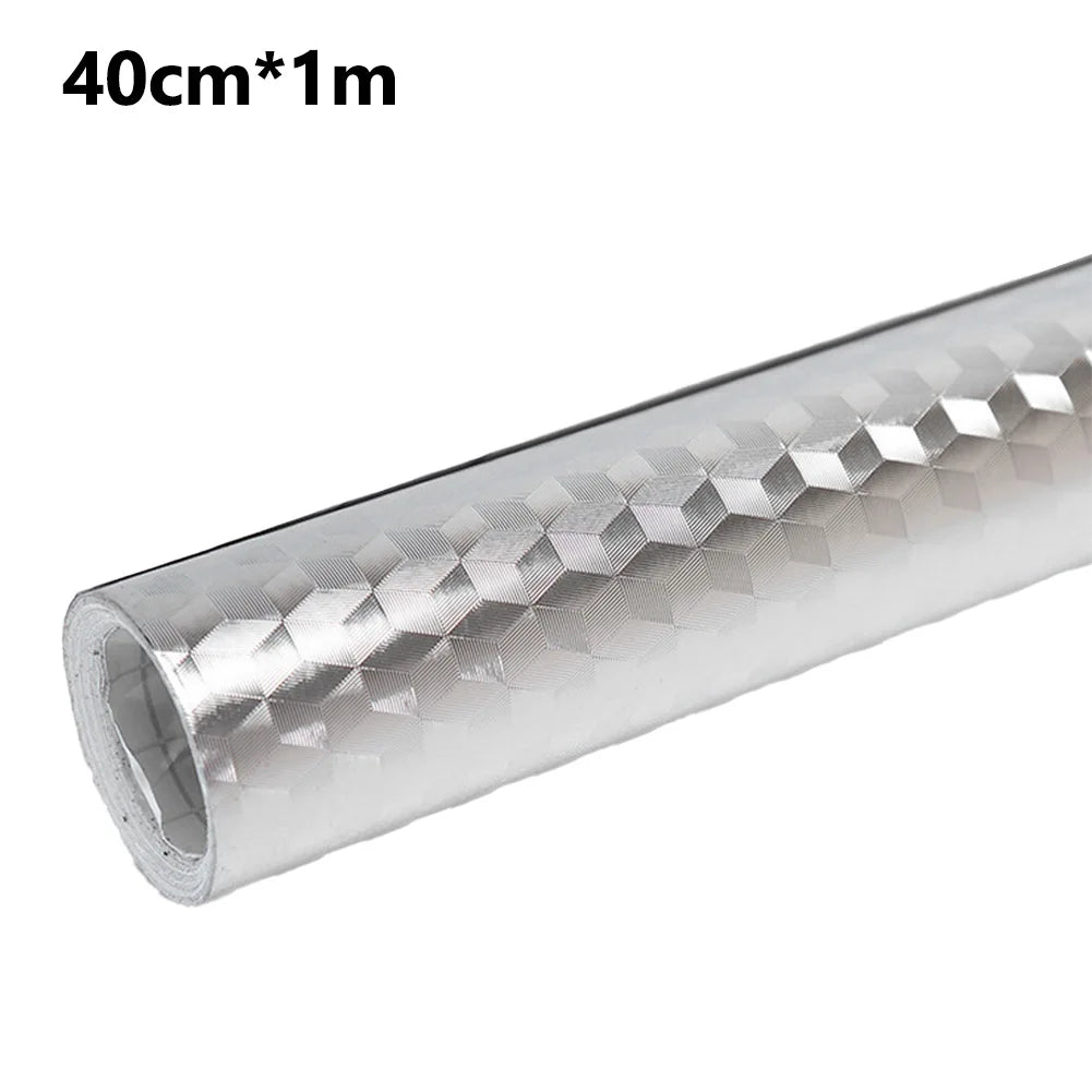 Aluminum Foil Kitchen Backsplash Sticker Waterproof And Heat Resistant