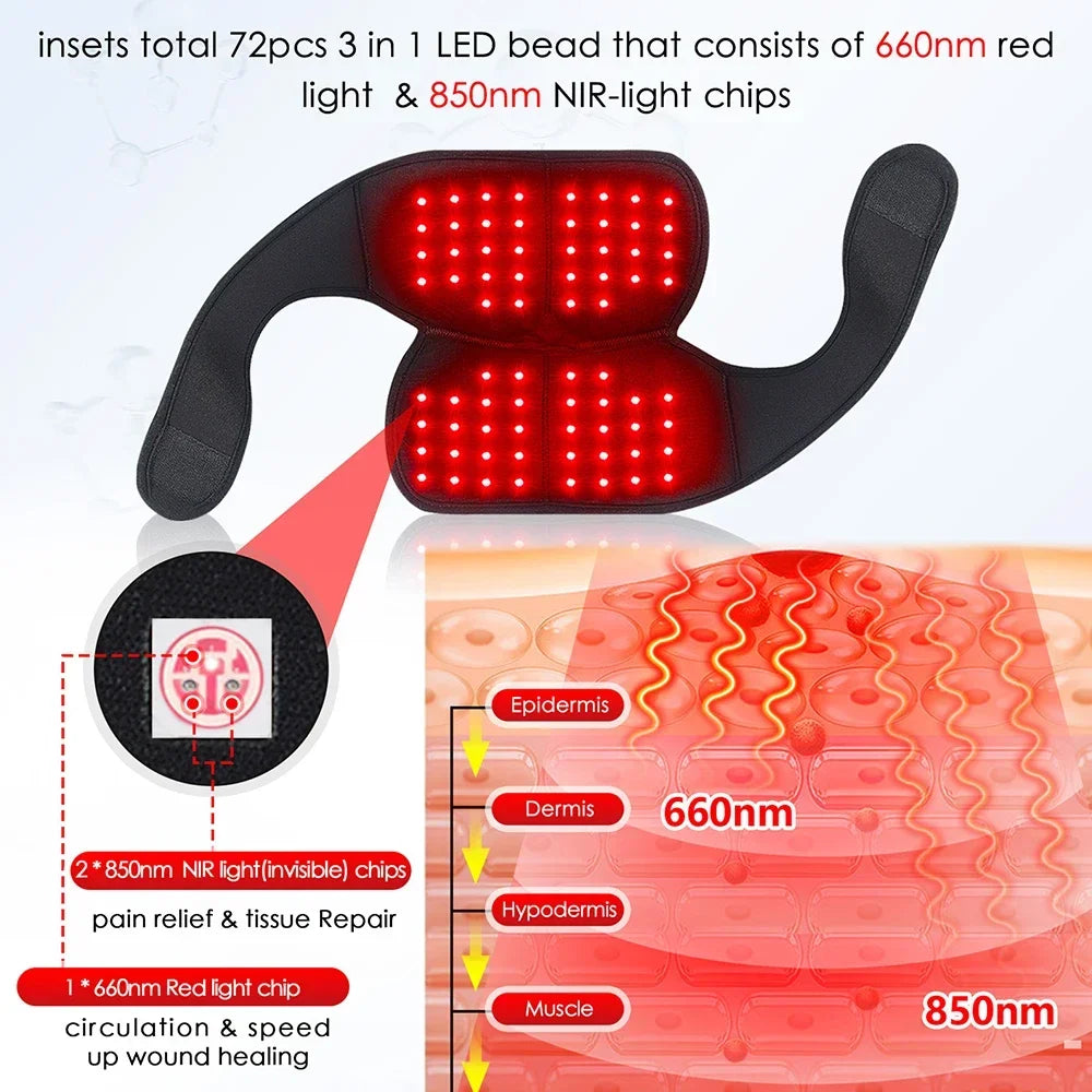 Astarexin Red Light Therapy Electric Knee Massage Pad For Pain Relief