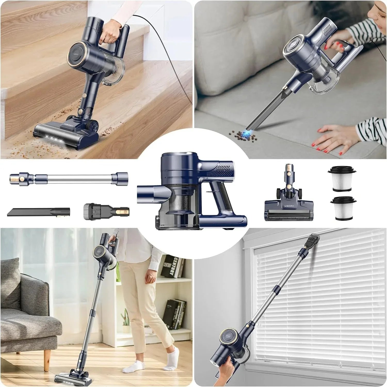 INSE I8 Corded Stick Vacuum Cleaner With HEPA Filter