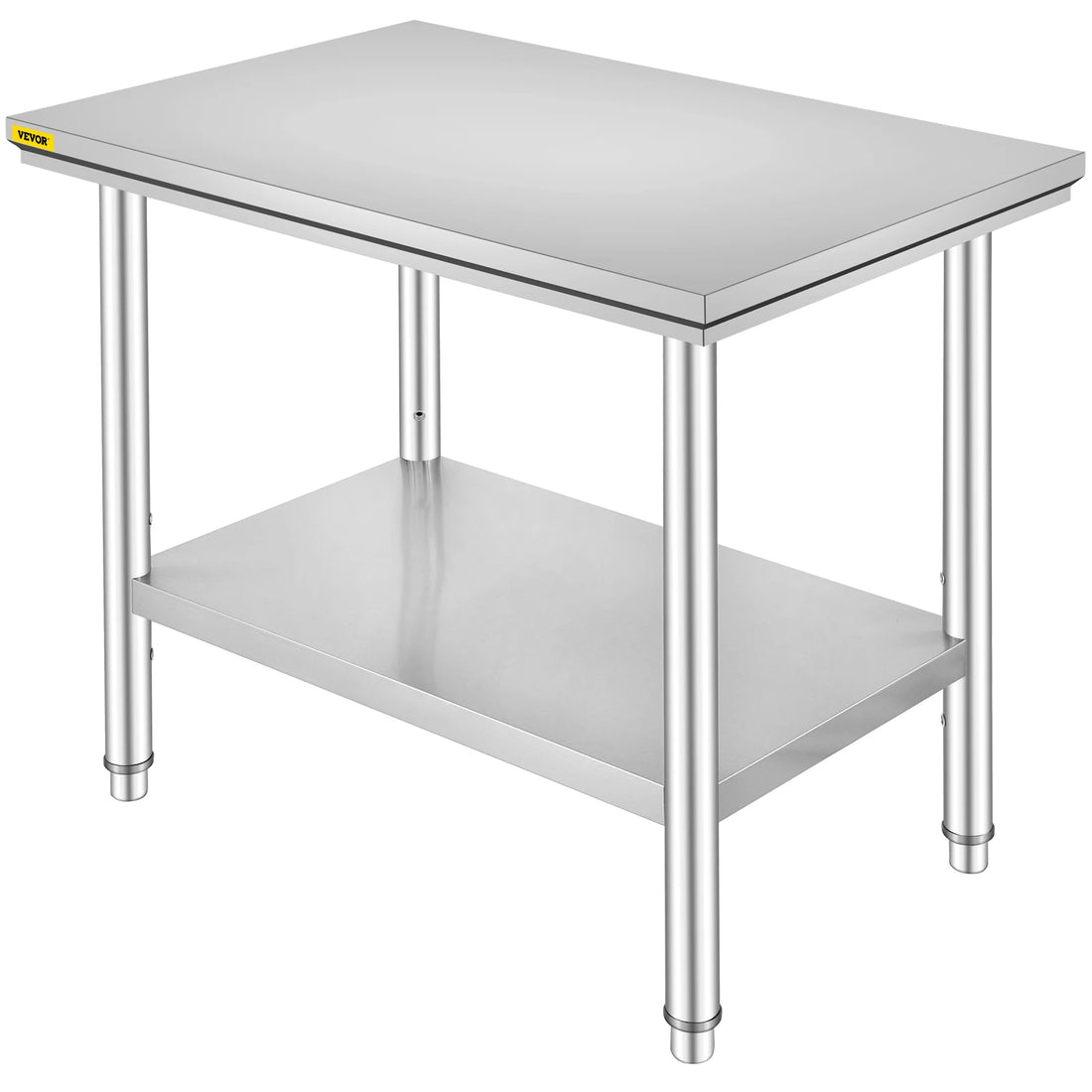 SucceBuy Stainless Steel Commercial Kitchen Workbench With Undershelf