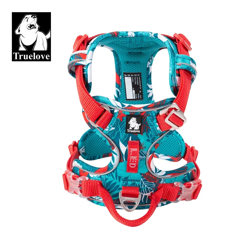 TRUELOVECN Truelove Reflective Nylon Dog Harness No Pull Adjustable