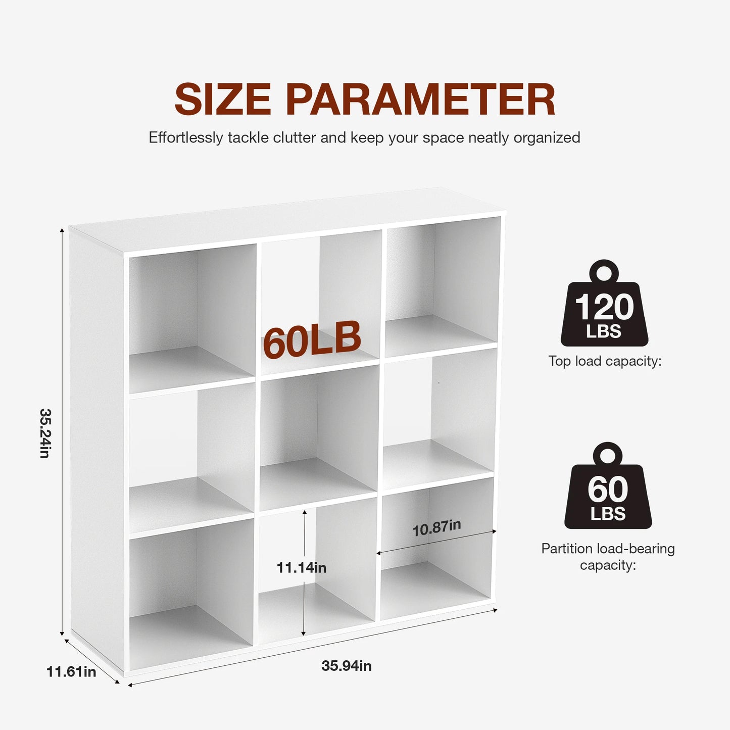 JHK Cube Storage Organizer Wood Shelf Bookcase For Living Room