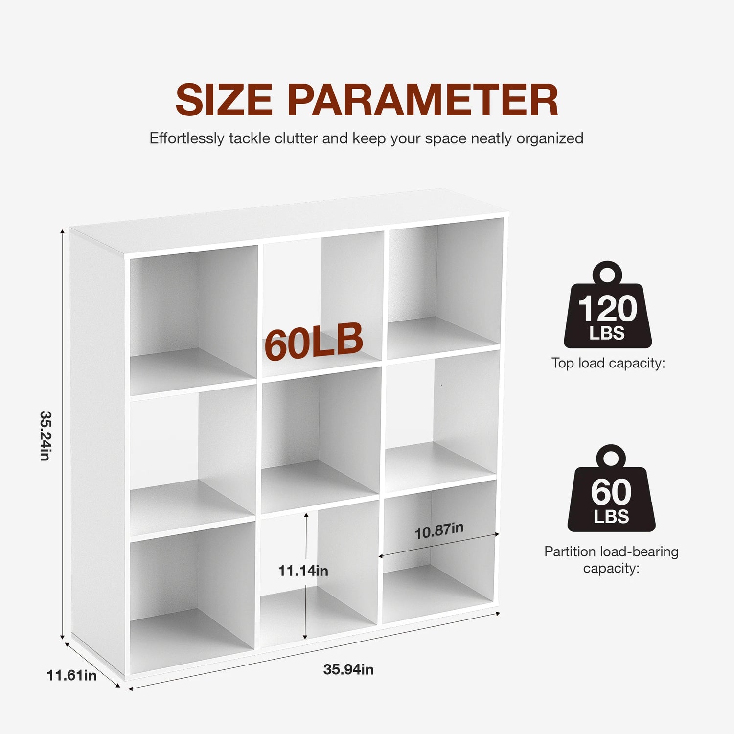JHK Cube Storage Organizer Wood Shelf Bookcase For Living Room