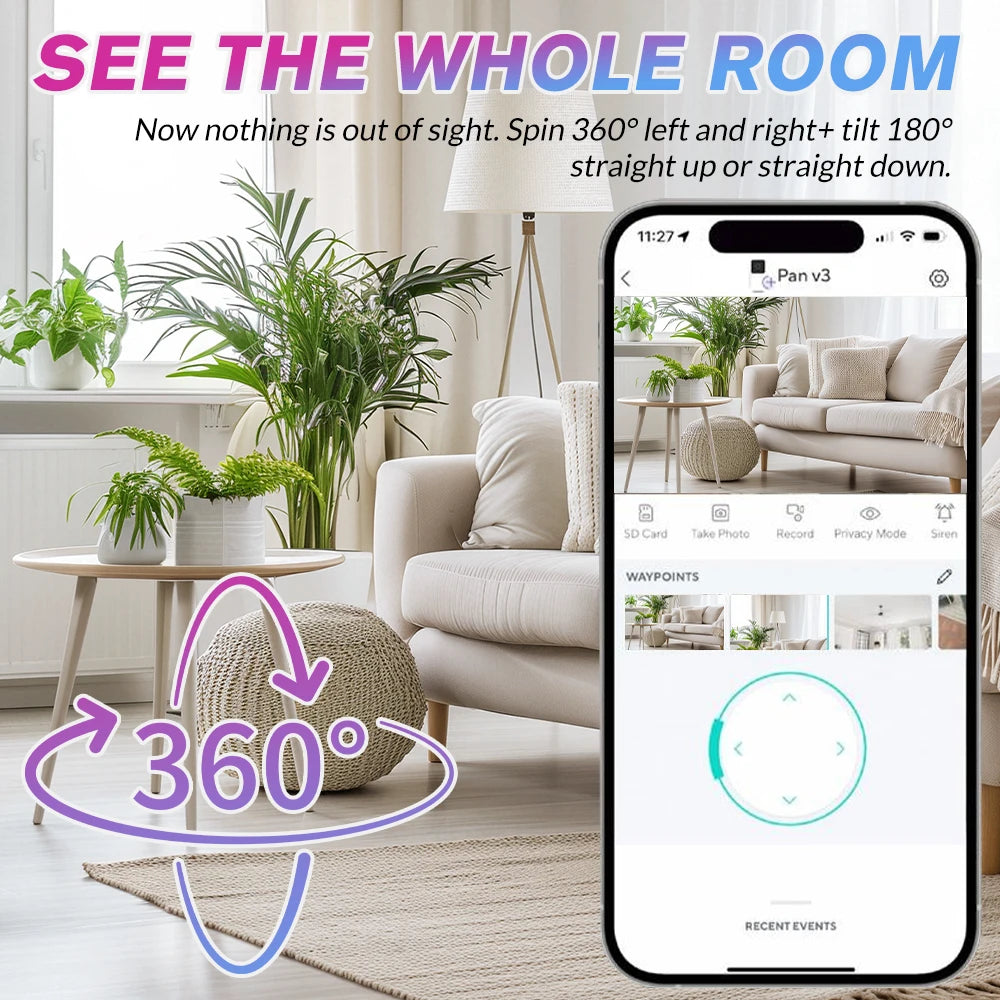 KEPEAK 1080P Indoor PTZ Security Camera With Auto Motion Tracking