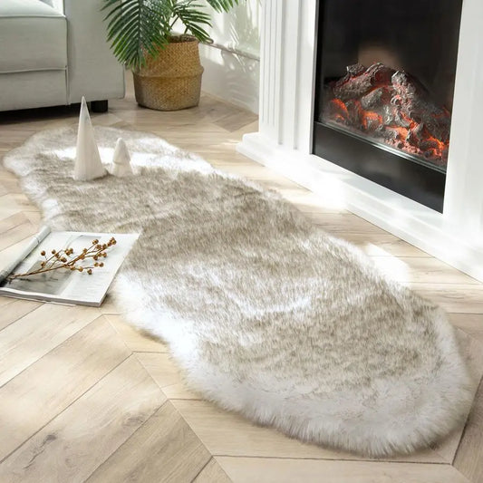 Premium Ultra Soft Faux Fox Fur Rug For Living Room