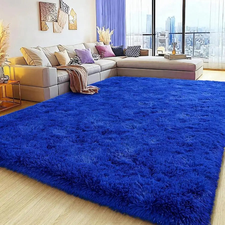 Modern Soft Shag Rug For Bedroom And Living Room With Plush Carpet