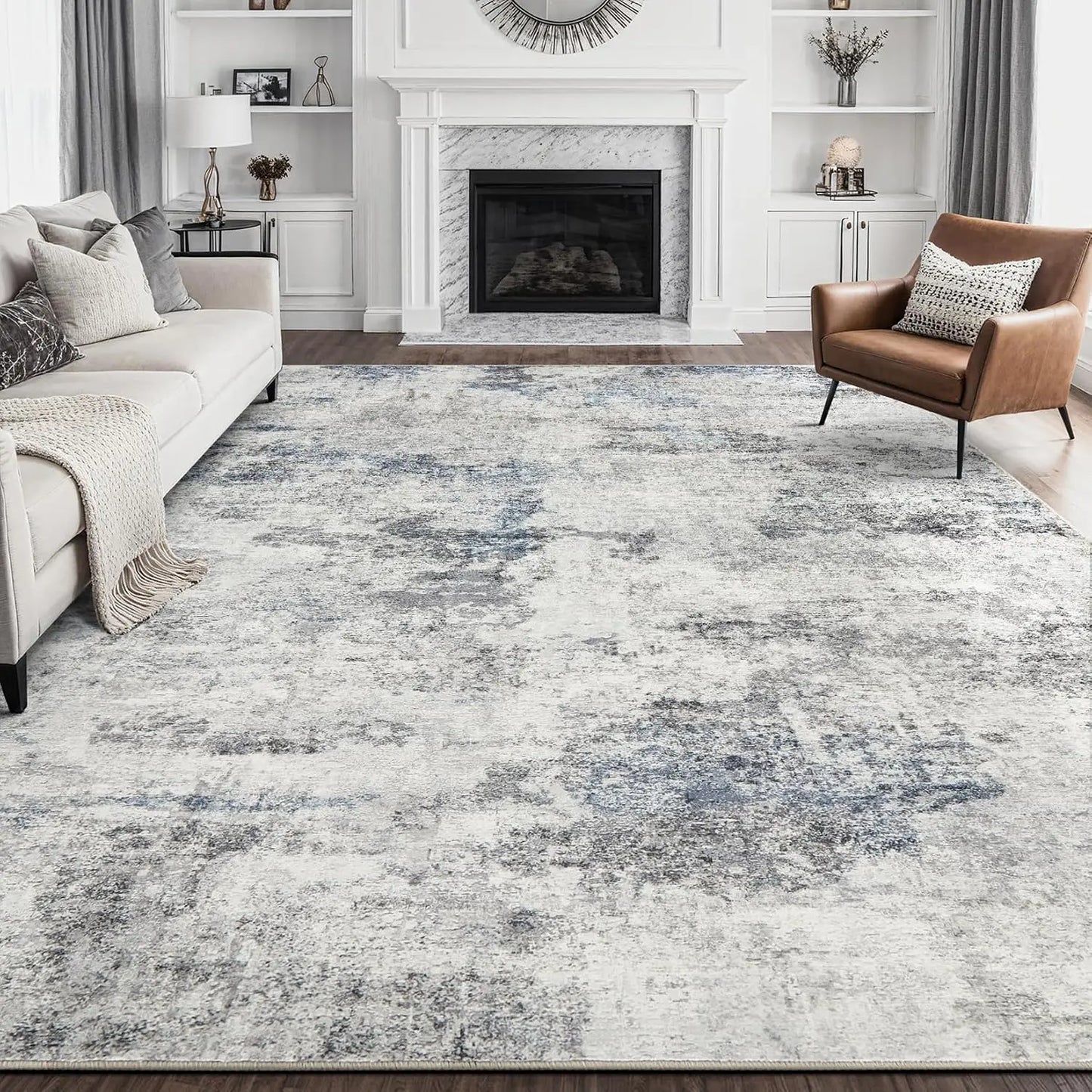 Area Rug For Living Room Non Slip Washable Indoor Carpet