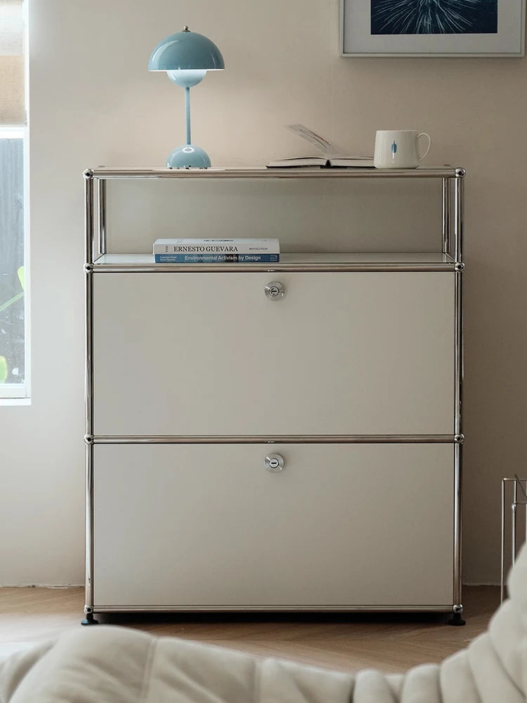 Bigcityfur TV Stand and Corner Cabinet Metal Storage