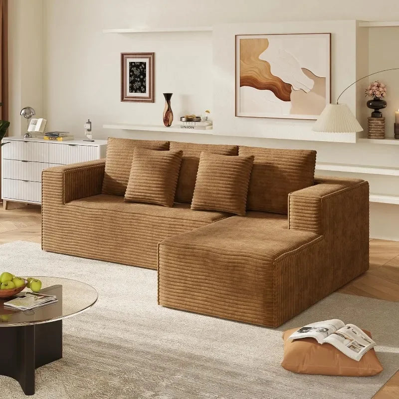 WLIVE U Shaped Sectional Sofa With Storage Chaise Units