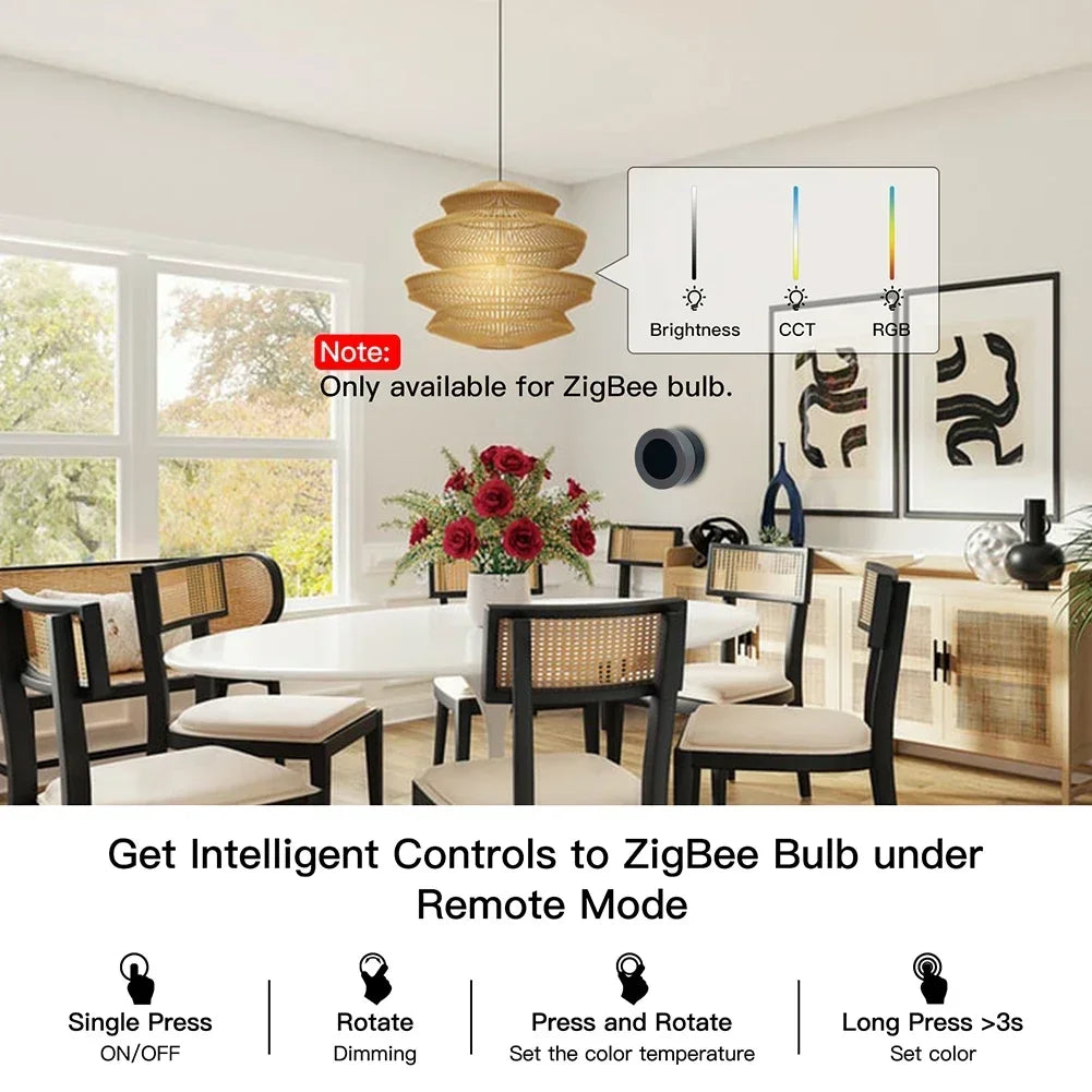 MOES ZigBee Smart Knob Switch Wireless Button Controller