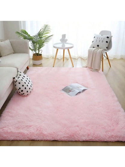Eluckya Plush Thick Long Pile Carpet Non Slip Area Rug